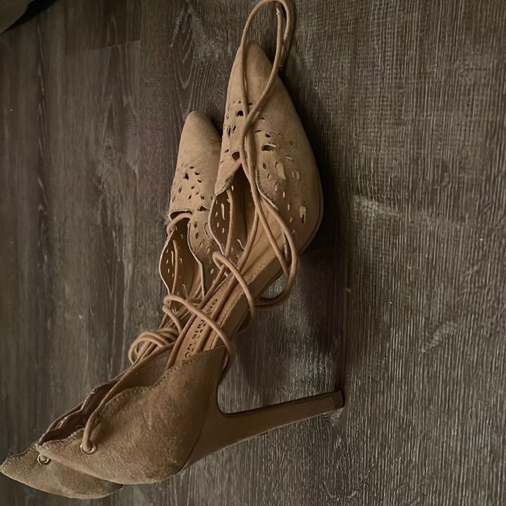 Tan, Suede, Heels